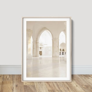 White Moroccan Archway Poster Canvas Print Mosque Morocco Door Wall Art Painting Bohemia Picture Modern Home Room Decoration