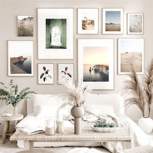 Skandinavische Gelassenheit - Boho Chic Natur Fotografie Wand Kunst Set - Nordisches Minimalistisches Poster