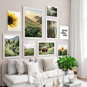 Skandinavische Gelassenheit - Boho Chic Natur Fotografie Wand Kunst Set - Nordisches Minimalistisches Poster