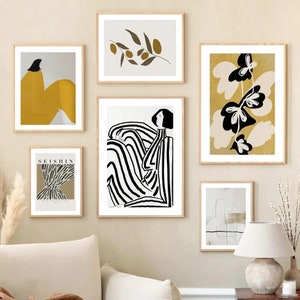 Arte mural abstracto de línea curva para niña, elegantes lienzos para decorar la sala de estar. Cuadro en lienzo: Jarrón geométrico, pósteres modernos.