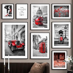 Europe Landscape Picture - London Black and White Photography - Retro Home Decor - Canvas Painting - Nordic Scandinavian
