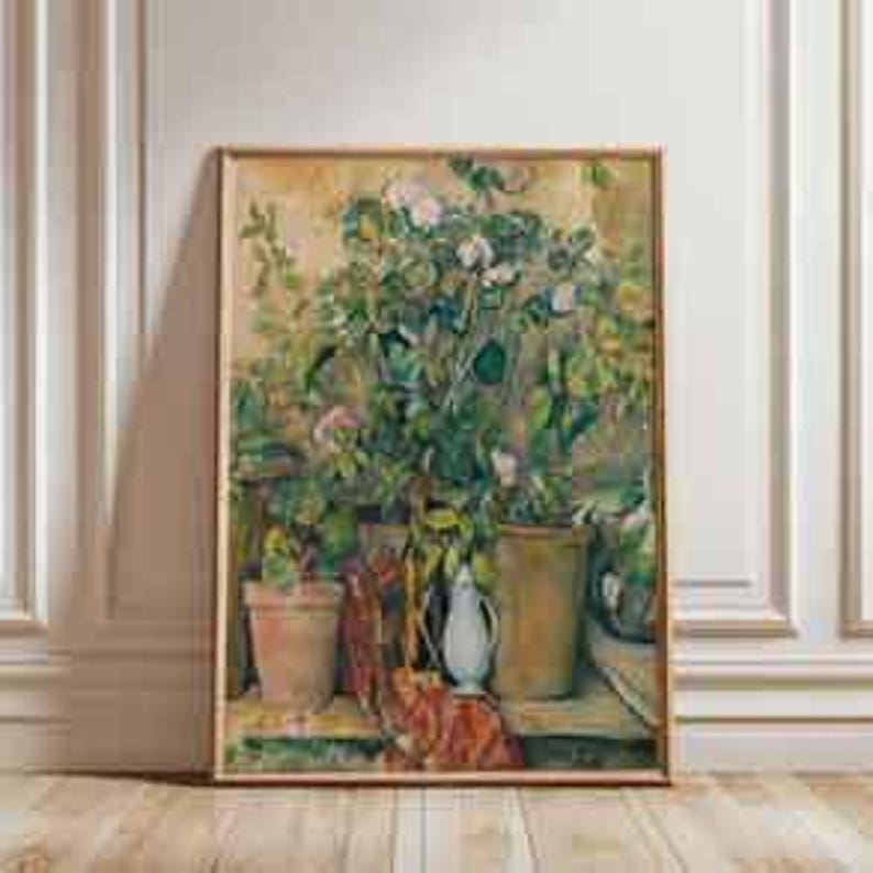 Paul Cezanne Art Print | Terracotta Pots and Flowers | Vintage Still ...