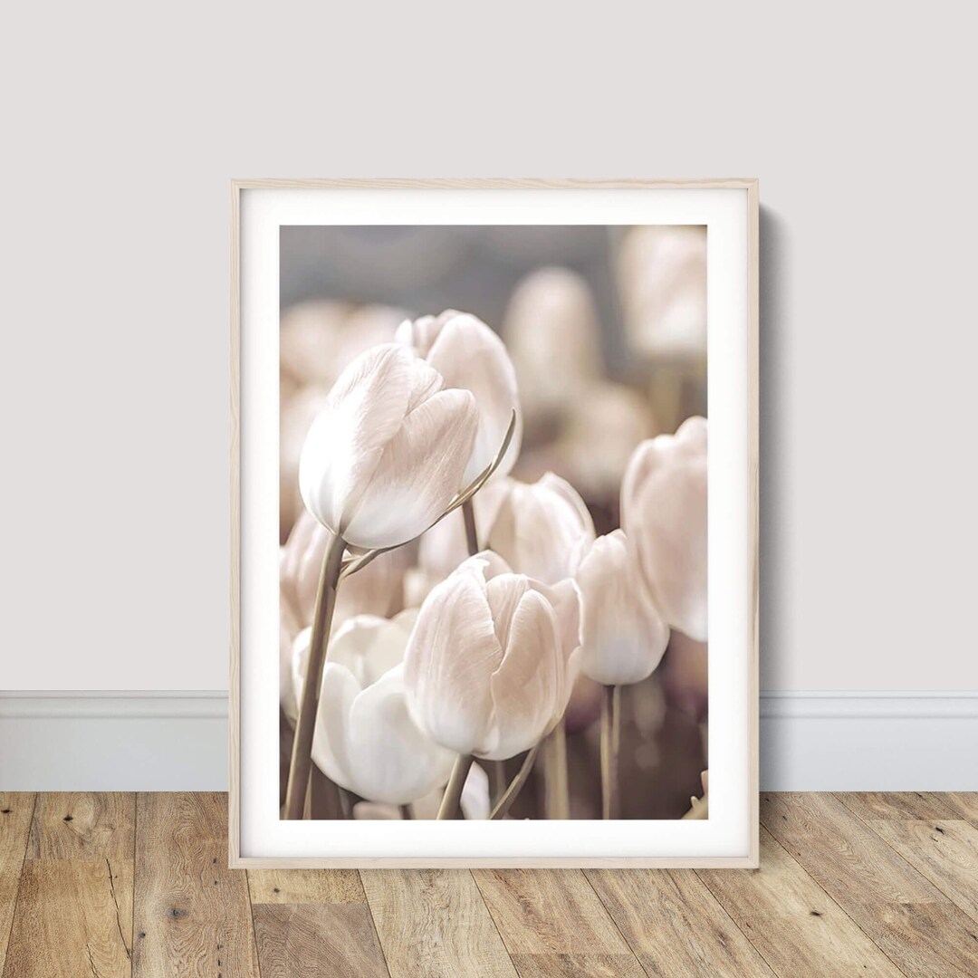 Tulip Buds Poster Wall Art Canvas Painting Flower Picture Home Decor ...