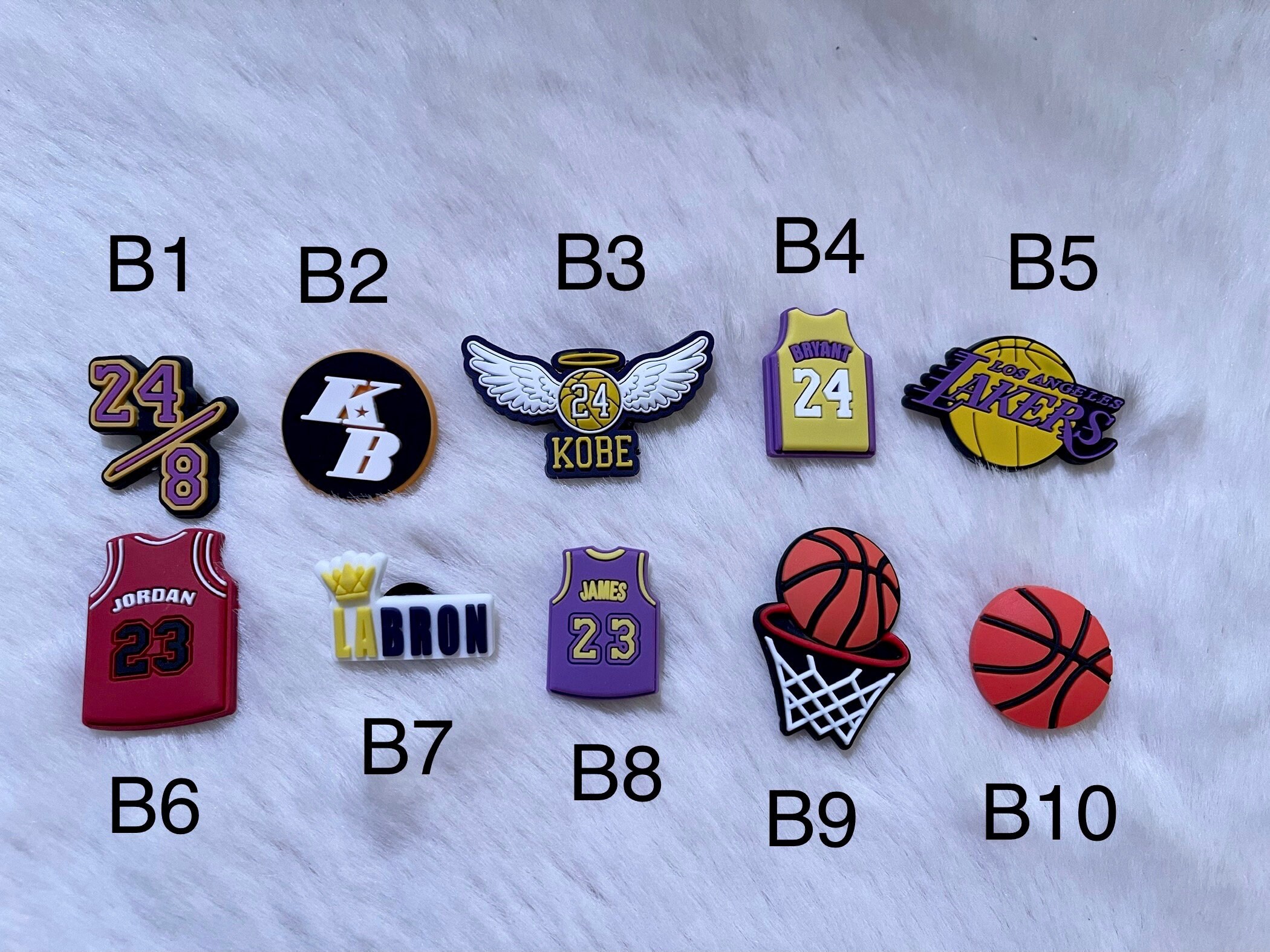 Kobe & Basketball Shoe Charms