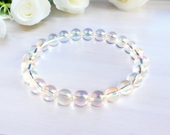 Angel Aura Quartz Bracelet: “My Angel” Natural Crystal Healing Jewelry