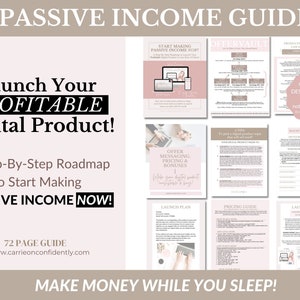 Passive Income Guide, Best Selling Digital Product Ideas, Products, 10k Months with a Side Hustle, Online Passive Income