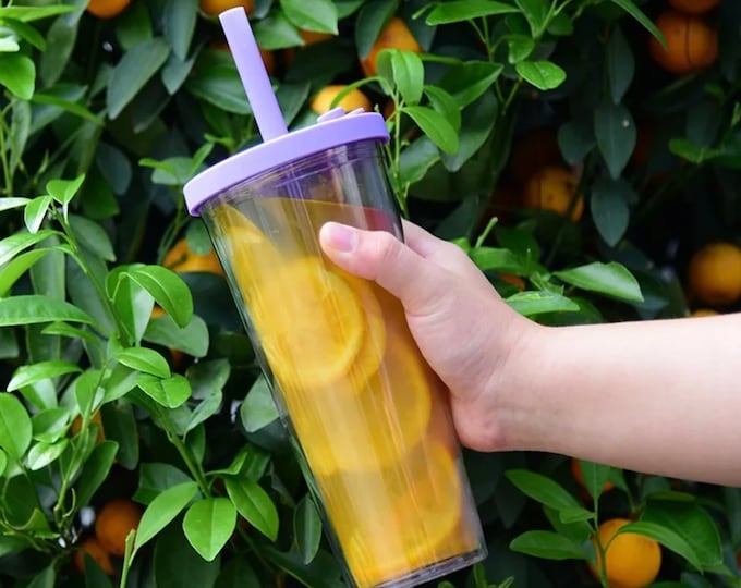 Leakproof Boba Cup Set, 24oz Reusable Bubble Tea Tumbler