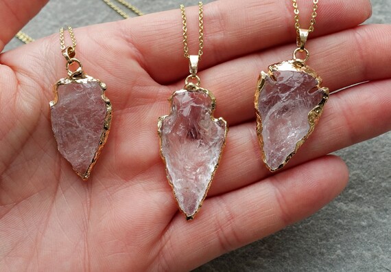 Real clear quartz necklace sale