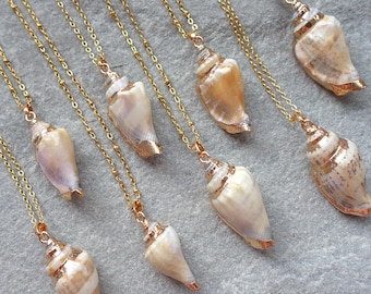 Seashell Necklace, Natural Shell Pendant Necklace, Minimalist Beach Jewellery