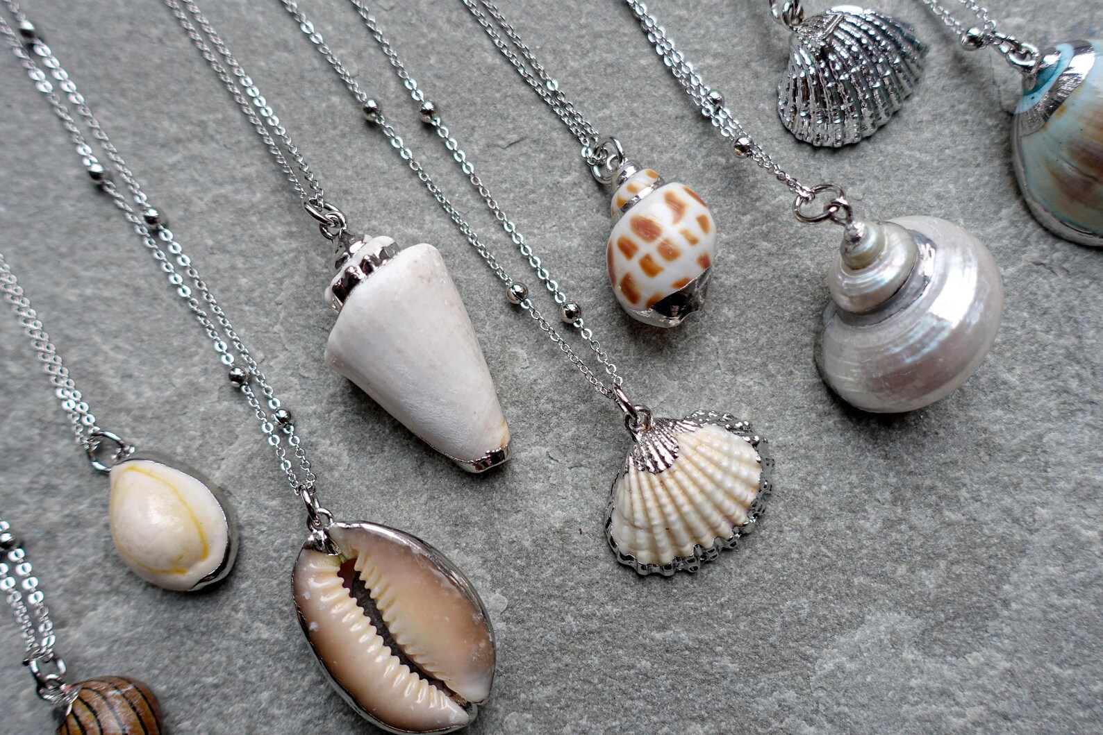 Seashell Necklace, Natural Shell Pendant Necklace, Minimalist Beach ...