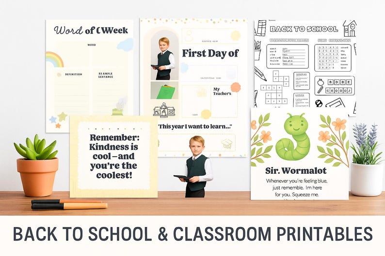 Ultimate Back to School Printable Bundle – Editable First Day Signs ...