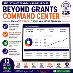 Beyond Grants™ Command Center: dashboard voor fondsenwerving en pijpleidingbeheersysteem