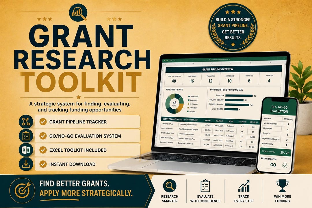 Grant Research Toolkit for Ngos | Funding Opportunity Tracker (digital ...