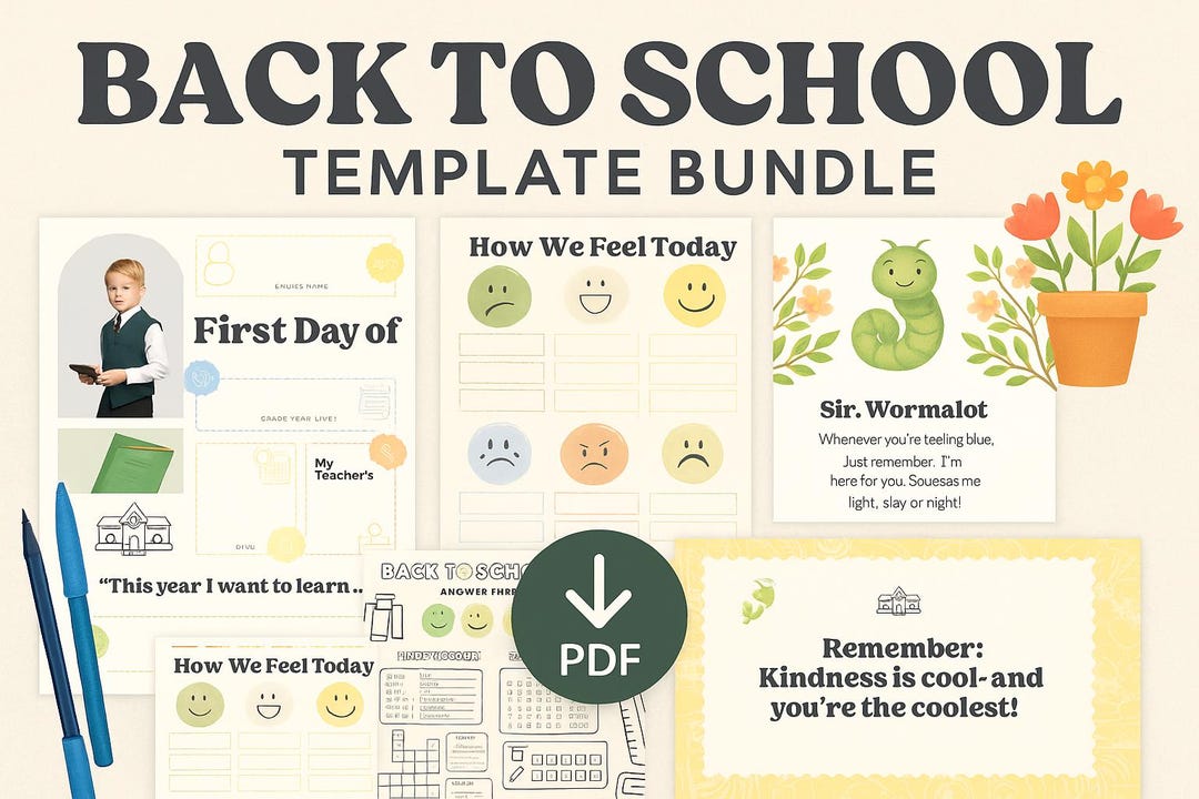 Ultimate Back to School Printable Bundle – Editable First Day Signs ...