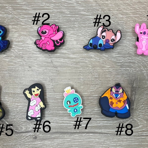 Angel and Stitch Croc Charms Etsy