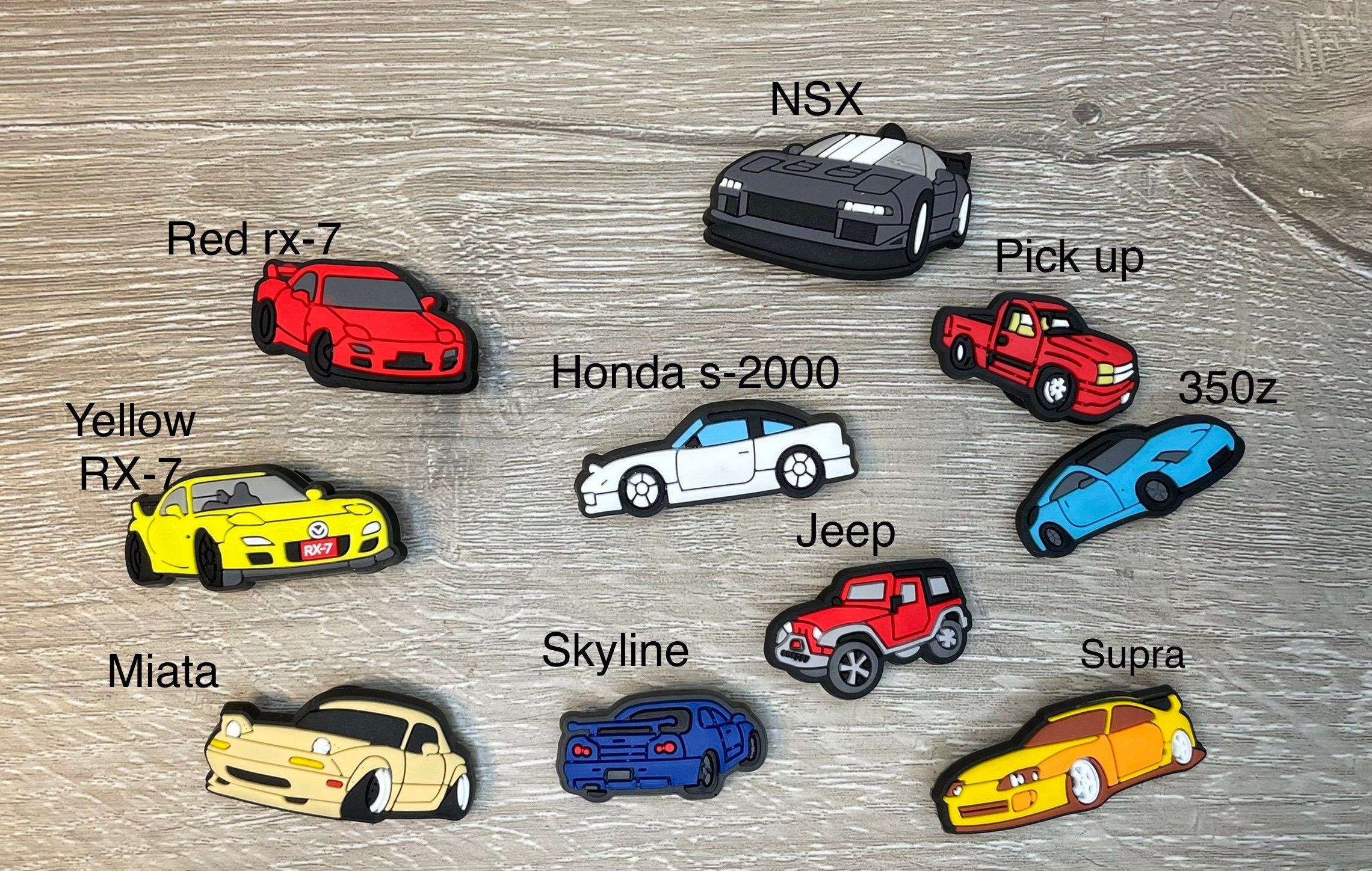 Car Croc Charms Rx7 Miata Nsx Jdm Race Car Jibbitz Shoe Charms Etsy