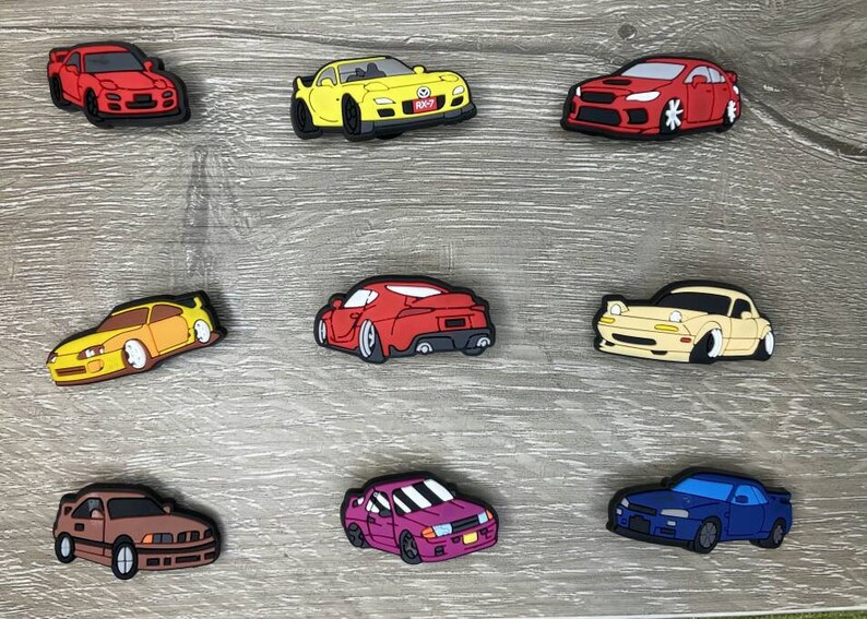 Car Croc Charms Rx7 Miata Nsx Jdm Race Car Jibbitz Shoe Charms Etsy