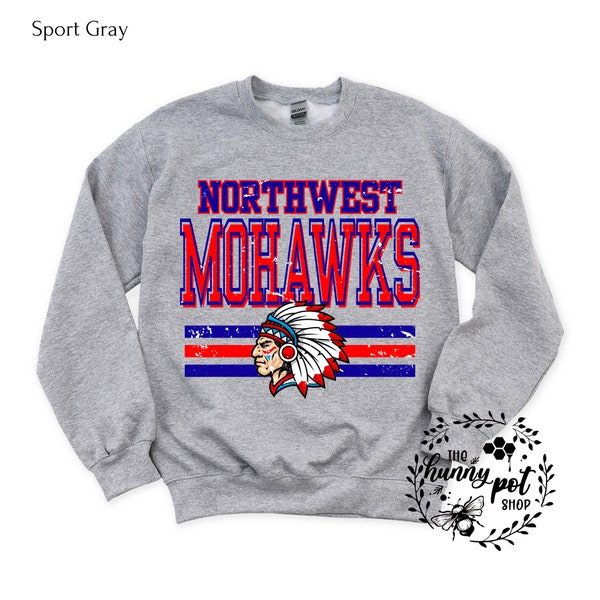 Northwest Mohawks Varsity Lines Completed Tee Design