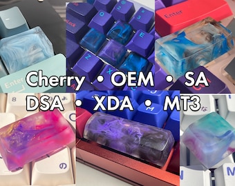 Custom Marble Resin Keycaps | Customizable Artisan Keycaps For Mechanical Keyboard