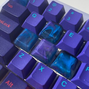 Custom Marble Resin Keycaps Customizable Artisan Keycaps For Mechanical Keyboard image 9