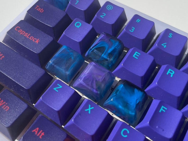 Custom Marble Resin Keycaps Customizable Artisan Keycaps For Mechanical Keyboard image 9