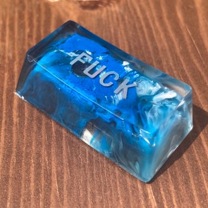 2U Fuck Keycap Custom Keycap, 2U Backspace Keycap, Resin Keycap Artisan Keycap image 6