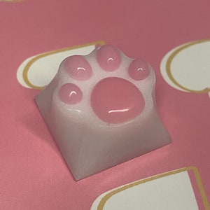 Customizable Resin Cat Paw Keycap Cute Kitty Keycaps Pink Artisan Keycaps For Gamer Girl image 2