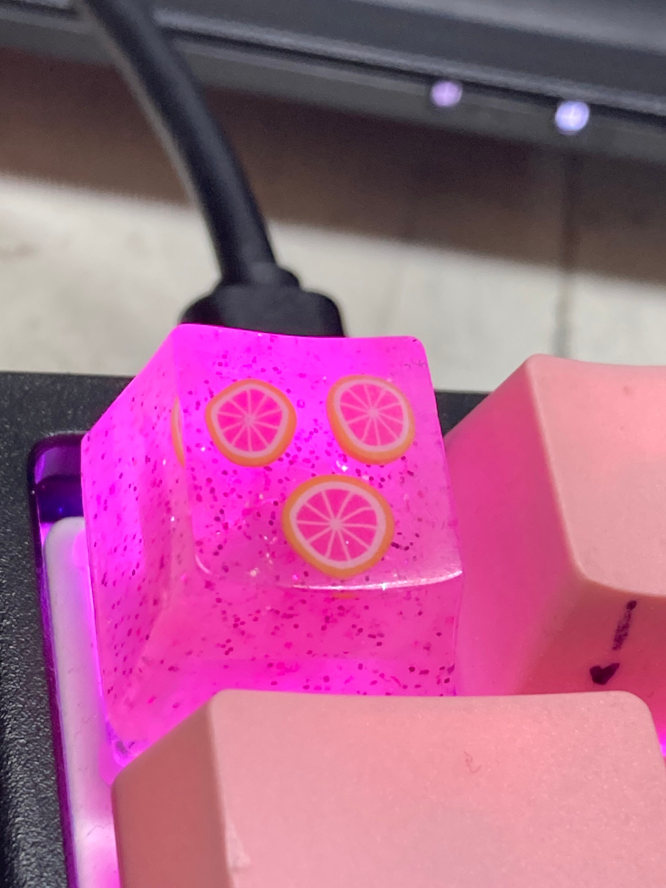 Cute Fruit Keycaps Custom Artisan Resin Keycaps Etsy