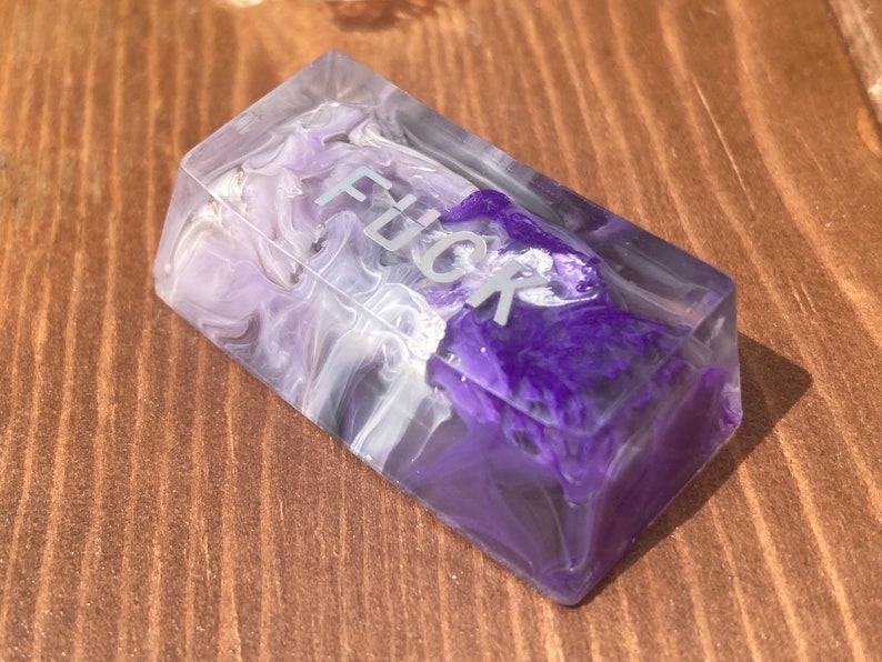 2U Fuck Keycap Custom Keycap, 2U Backspace Keycap, Resin Keycap Artisan Keycap image 4