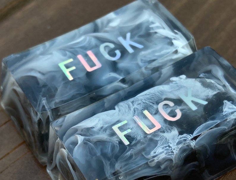 2U Fuck Keycap Custom Keycap, 2U Backspace Keycap, Resin Keycap Artisan Keycap image 2