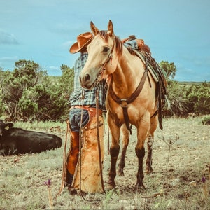 Texas Cowboy Doctoring Cattle Western Horse Art Print Cowboy Art Home Decor
