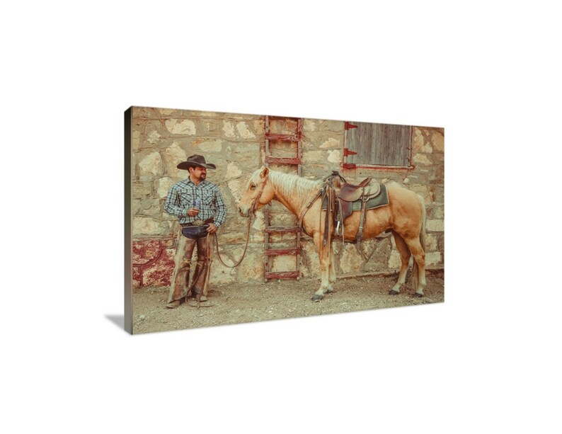 Texas Working Cowboy Western Horse Art Print Cowboy Art Home Decor image 2