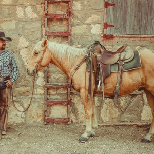 Texas Working Cowboy Western Horse Art Print Cowboy Art Home Decor image 1