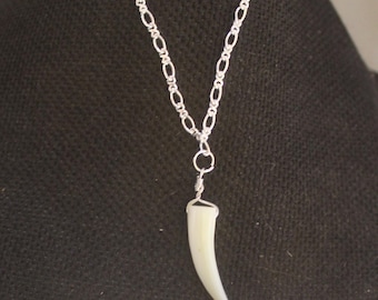 Sterling Silver Chain Bracelet with Mother of Pearl Tooth PP111