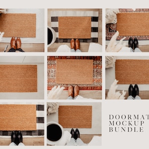Doormat Mockup Bundle, Autumn Doormat Mock, doormat mock, Entry Mat mockup, Floormat mock up, Doormat photo, Custom doormat photo, Doormat