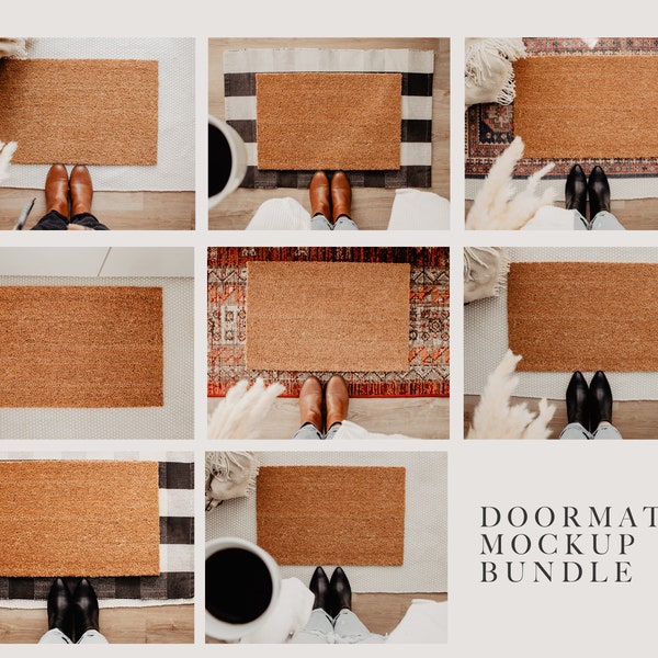 Doormat Mockup Bundle, Autumn Doormat Mock, doormat mock, Entry Mat mockup, Floormat mock up, Doormat photo, Custom doormat photo, Doormat