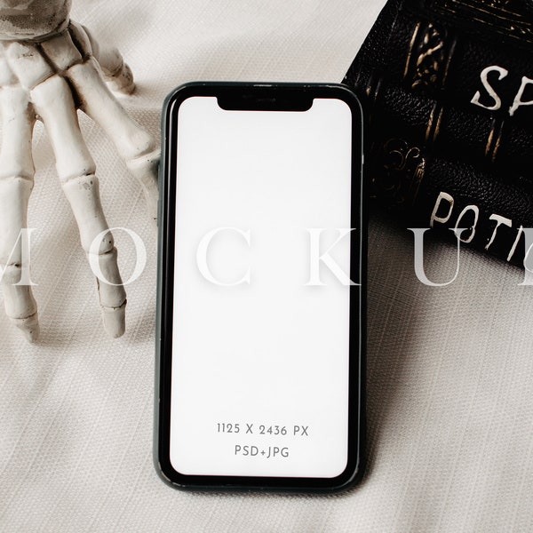 Halloween Phone Mock up, Halloween Mock, iPhone Mock up, Halloween stationary, Minimal Sationary Mock, Halloween Party mock, 009