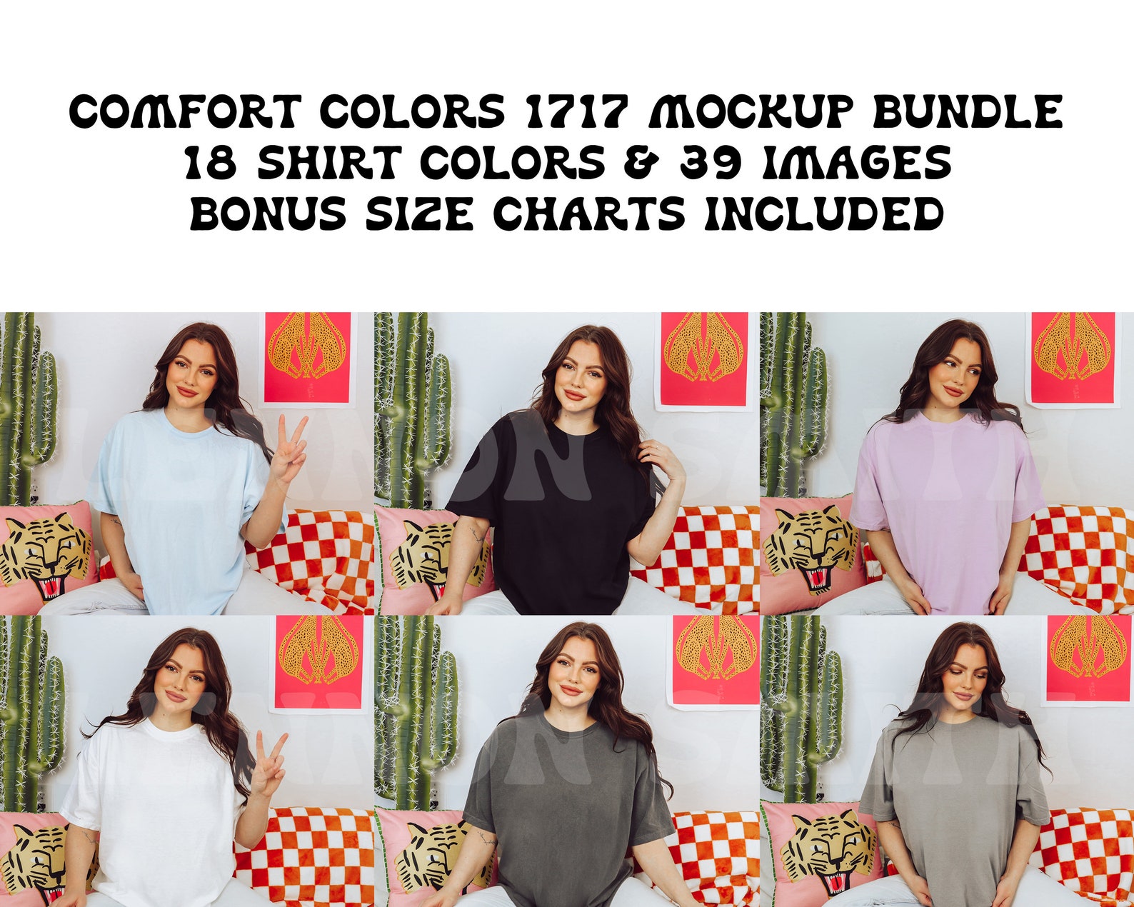 Comfort Colors Mockup Bundle Comfort Colors 1717 Mock Bundle Etsy