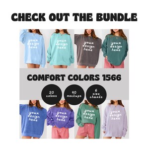 Białe kolory Comfort 1566 makieta, Comfort Colors Crewneck makieta, Comfort Colors makieta, Estetyczne kolory Comfort 1717 makieta, 1566 biały zdjęcie 8