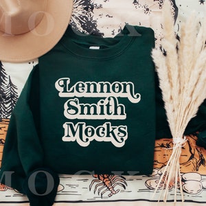 Christmas Gildan 18000 Forest Green Crewneck Mockup, Gildan Crewneck Mockup, Crewneck Mockup, Model Mockup, Sweater mockup, Green Gildan