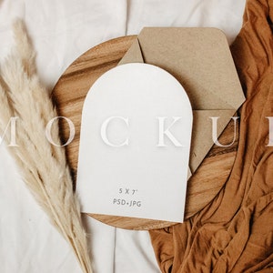 5x7 Arched Mock Up, Invitation de mariage incurvée mock, Arch Mockup, Arch Wedding Invite Mock, Boho Stationary Mock, Simple Mock, Like Items 011