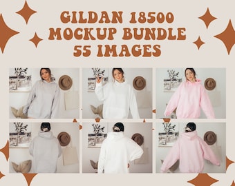 Gildan 18500 Hoodie Mockup Bundle, Gildan Hoodie Mockup, Hoodie Mockup Bundle, Model Mockup, Jumper Mockup, Sweater mockup, Gildan mockup