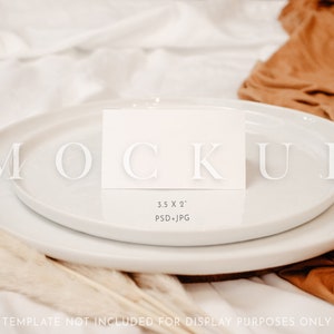 Placecard-mockup, boho-mockup, bruiloftsnaam mock-up, 3,5 x 2 mock-up, natuurlijk mockup, woestijntoonmodel, minimale mock-up, zoals items 011