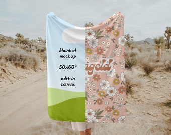 Blanket Mockup, velveteen plush blanket mockup, blanket mock up, blanket mockups, blanket mockup, fleece blanket, canva template, desert