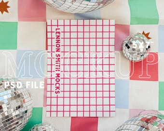 5x7 Stationary Mockup, Disco Mockup, Disco Wedding Invite Mock Up, 5x7 ratio mock, 5x7 mockup, disco style mockup, disco stationery mockup