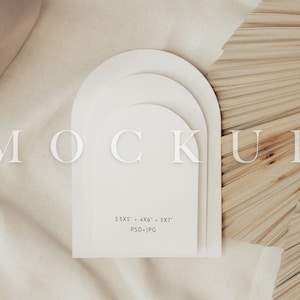 Pacchetto Mock Up ad arco 5x7, Mock di invito al matrimonio ad arco, Mockup ad arco, Mock per invito al matrimonio ad arco, Mock stazionario Boho, Mock semplice, Articoli simili 023