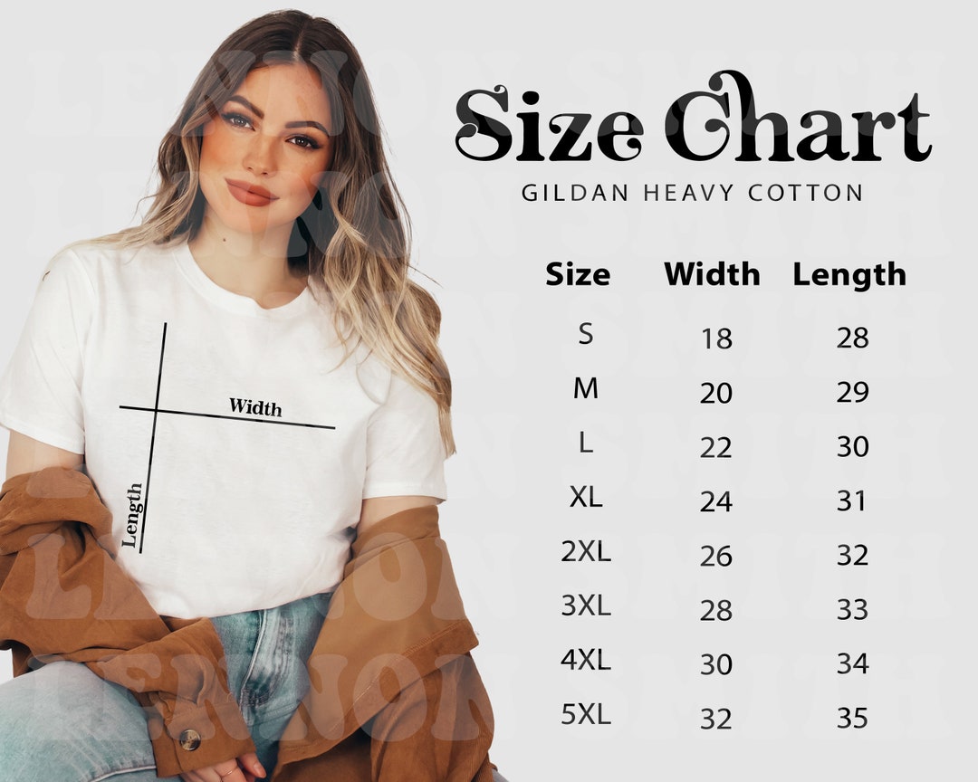 Gildan Tshirt 2000 5000 Sizing Chart, Size Chart, Gildan 2000 Crewneck ...