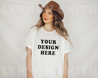 White Bella Canvas 3001 Tshirt Mockup, White Bella Canvas Shirt, Tee Mockup, Model Mockup, T-Shirt Mockup, Tshirt mock, Bella Canvas Mock