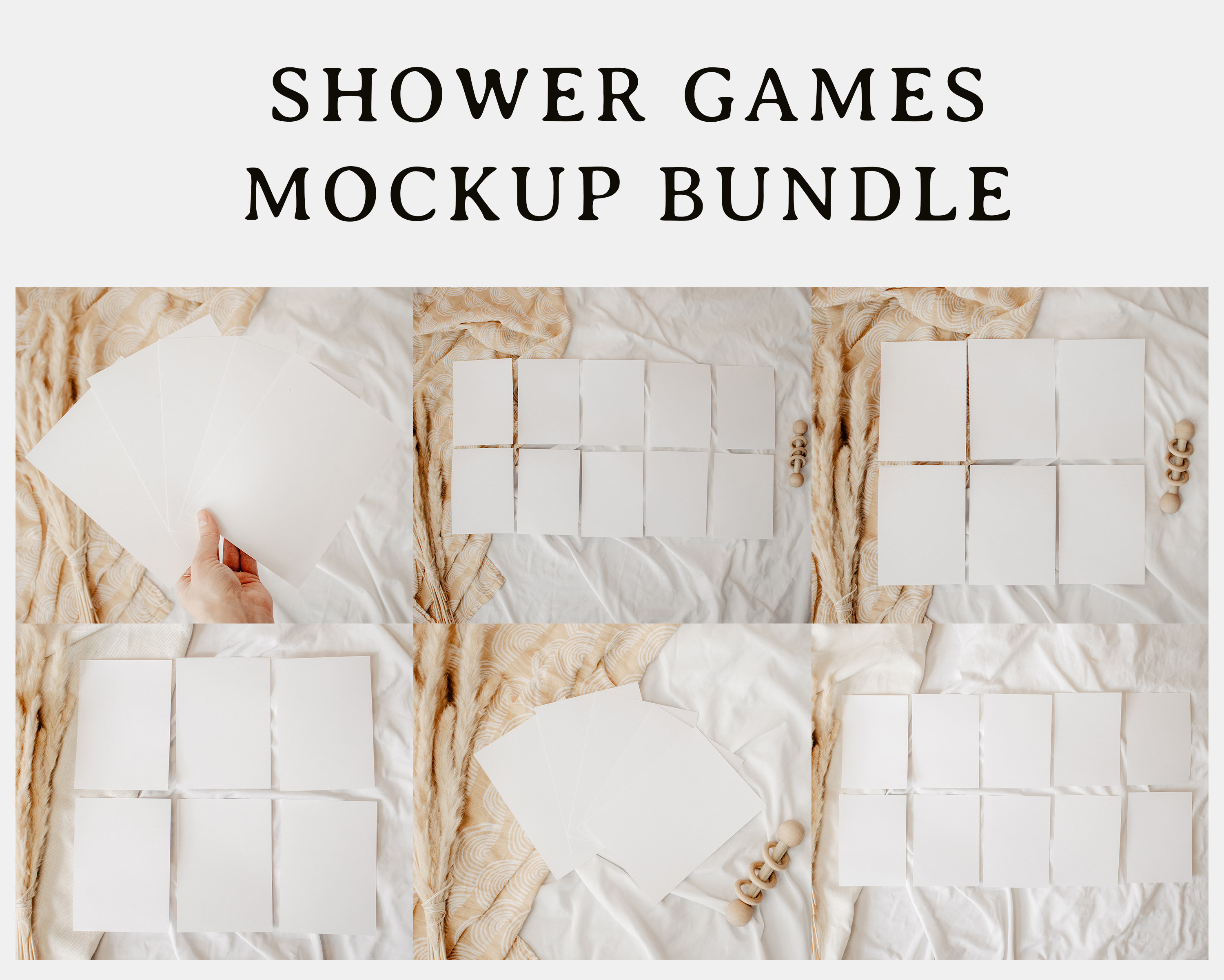 5X7 Stationary Mockup, Boho Mockup, Baby Shower Games Mock Up, 5X7 ratio mock, Shower Games mock, Baby Shower mockup, Like Items 015