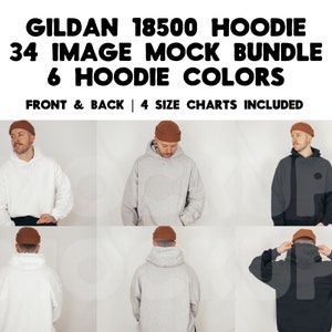 Gildan 18500 Hoodie Mockup Bundle, Gildan Hoodie Mockup, Hoodie Mockup Bundle, Male Model Mockup, Jumper Mockup, Sweater mockup, Male mockup